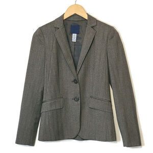 J.Crew Gray Pinstripe Wool Blazer Single Breasted Structured Lightweight Work 0